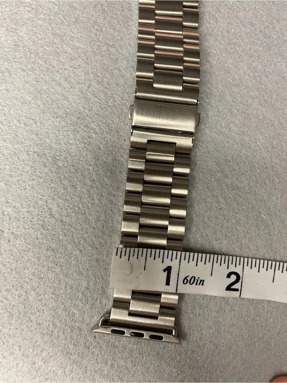 Apple Watch Band Men’s Stainless Steel Link Silver 44mm NWOT